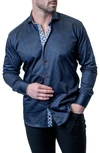 MACEOO MACEOO EINSTEIN PAISLEY SWIRLS CONTEMPORARY FIT BUTTON-UP SHIRT