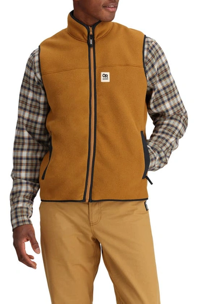 Outdoor Research Tokeland Fleece Waistcoat In Bronze/ Black