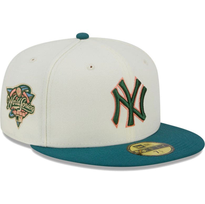 New Era Cream New York Yankees Chrome Evergreen 59fifty Fitted Hat