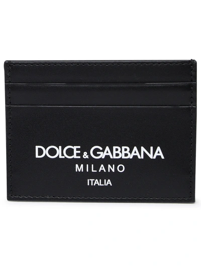 Dolce & Gabbana Man  Black Leather Card Holder