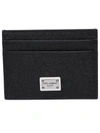 DOLCE & GABBANA DOLCE & GABBANA MAN DOLCE & GABBANA BLACK LEATHER DAUPHINE CARD HOLDER