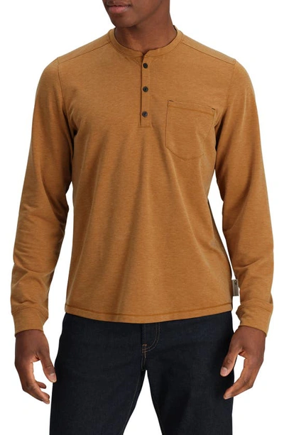 Outdoor Research Aberdeen Long Sleeve Pocket Henley In Bronze Heather