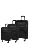 VINCE CAMUTO SET OF THREE SHAUNA SOFTSHELL SPINNER SUITCASE