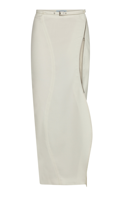 Aya Muse Beige Vosa Midi Skirt In Off-white