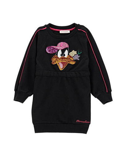 MONNALISA MONNALISA  DAFFY DUCK SWEATSHIRT DRESS 