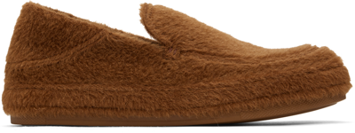 Zegna X The Elder Statesman Oasi Cashmere-lined Alpaca Slippers In Brown