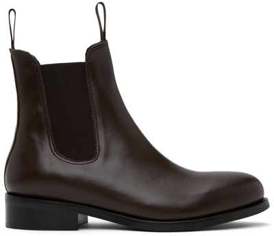 Officine Generale Brown Belmondo Chelsea Boots