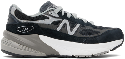 New Balance Kids Black & Silver Fuelcell 990v6 Sneakers