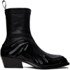 Versace Man Ankle Boots Black Size 13 Synthetisches Material In Black