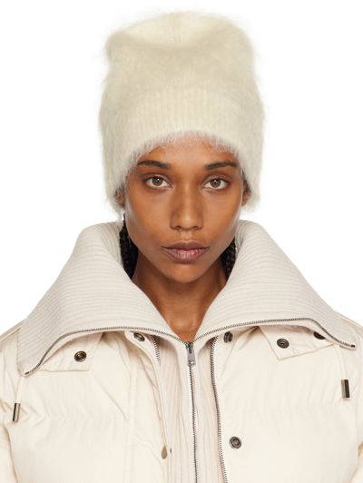 Jil Sander Brushed-effect Knitted Beanie In 106 Eggshell