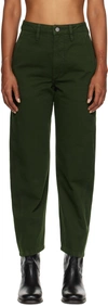 LEMAIRE GREEN TWISTED JEANS