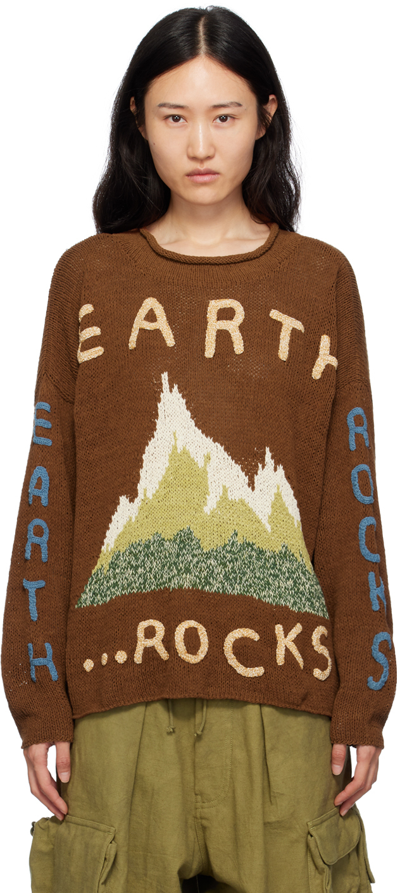 Story Mfg. Brown Twinsun Sweater In Brown Earth Rocks