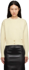 Recto Off-white Open Sweater In Cream