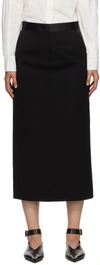 Recto Black Tailored Maxi Skirt In Black