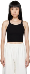 Wardrobe.nyc X Hailey Bieber Hb Ribbed-knit Jersey Crop Top In Black