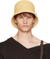 JACQUEMUS BEIGE LE CHOUCHOU 'LE BOB RAPHIA' BUCKET HAT