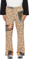 PERKS AND MINI BEIGE CRACKED EARTH TROUSERS