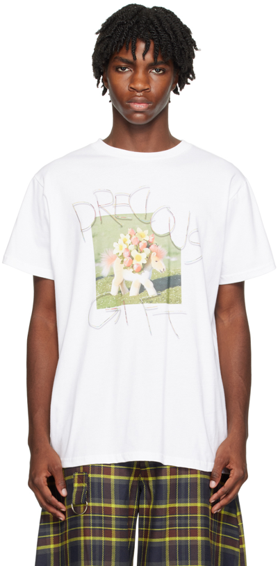 Collina Strada White 'precious Gift' T-shirt