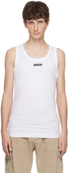 DOLCE & GABBANA WHITE PATCH TANK TOP