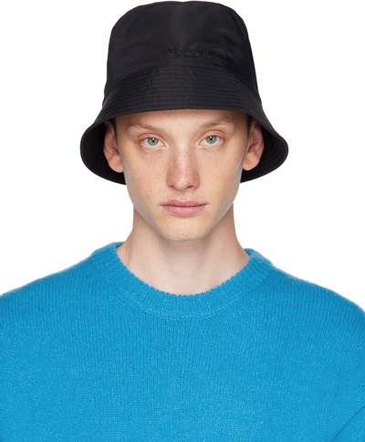 Wooyoungmi Black Nylon Bucket Hat In Black 964b