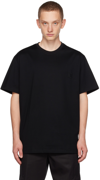 Wooyoungmi Black T-shirt With Maxi Print On The Back In Black 708b