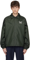 Drôle De Monsieur Green 'la Veste Polaire Slogan' Jacket In Khaki Green