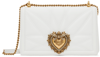 Dolce & Gabbana Medium Devotion Crossbody Bag In 80002 Bianco Ottico