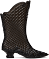 Y/PROJECT BLACK MELISSA EDITION COURT BOOTS