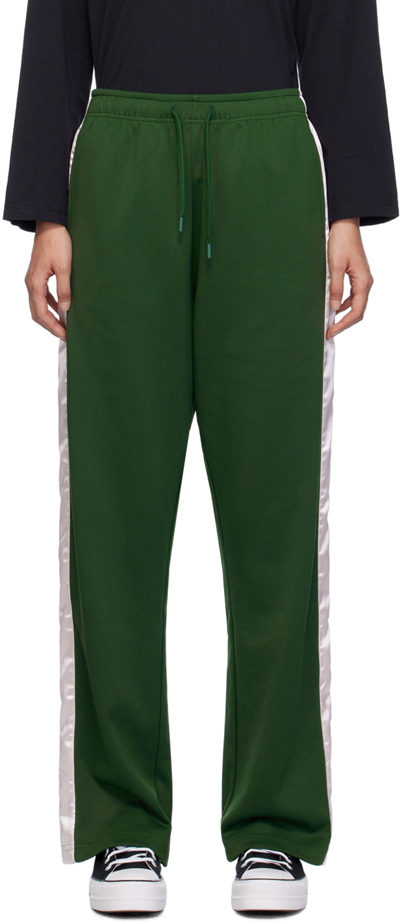 Stockholm Surfboard Club Green Trim Track Pants In Fall Green