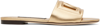 Dolce & Gabbana Nappa Mordore Sliders With Dg Logo In 87080 Gold 1