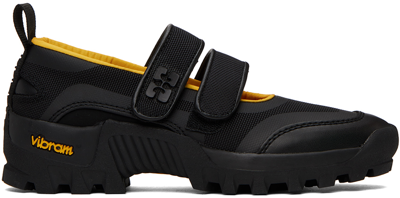 Ganni Black Performance Mary Jane Sneakers In 099 Black