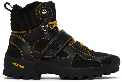 Ganni Black Performance Hiking Boots In 099 Black