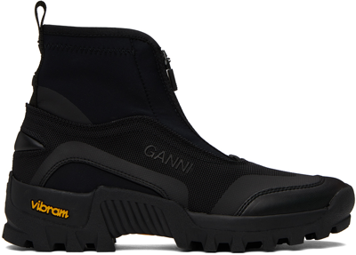 Ganni Black Performance Sneakers In 099 Black