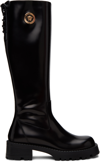 VERSACE BLACK KNEE-HIGH BOOTS