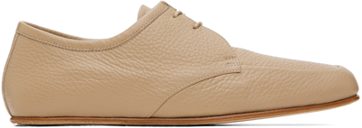 Gabriela Hearst Luca Textured-leather Ballet Flats In Dkc Dark Camel