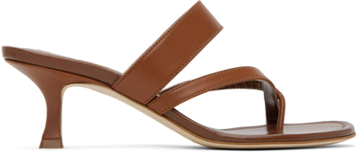 Manolo Blahnik Susa 50 Leather Sandal In Brown