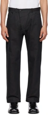 Jan-jan Van Essche Gray #70 Trousers In Anthracite Fine Cott