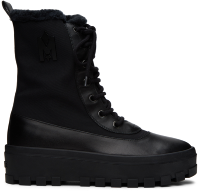 Mackage Men's Hero Logo Lug-sole Boots In Black