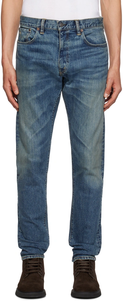 Rrl Indigo Eakins Jeans In Eakins Wash