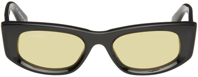 Off-white Matera Rectangle-frame Sunglasses In Black Yellow