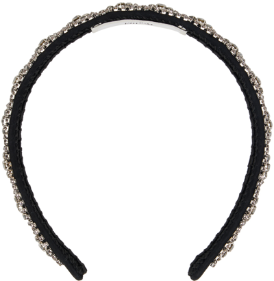 Erdem Black Crystal-cut Headband