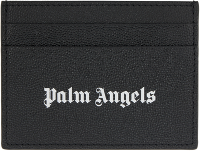 Palm Angels Black Caviar Card Holder In Black White