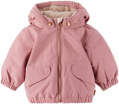 Molo Baby Pink Zip Jacket In Fox Glove