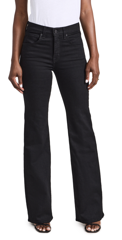 Nili Lotan Celia High-rise Flared Jeans In Black