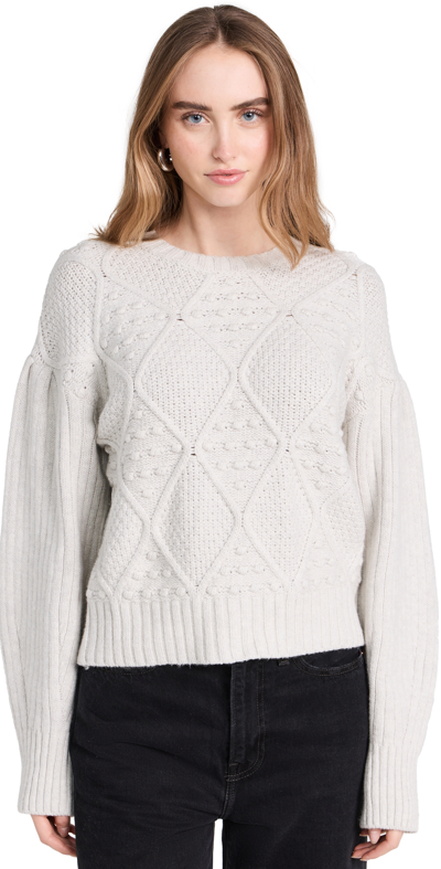 Splendid Leonie Cotton Blend Bobble Sweater In Grey