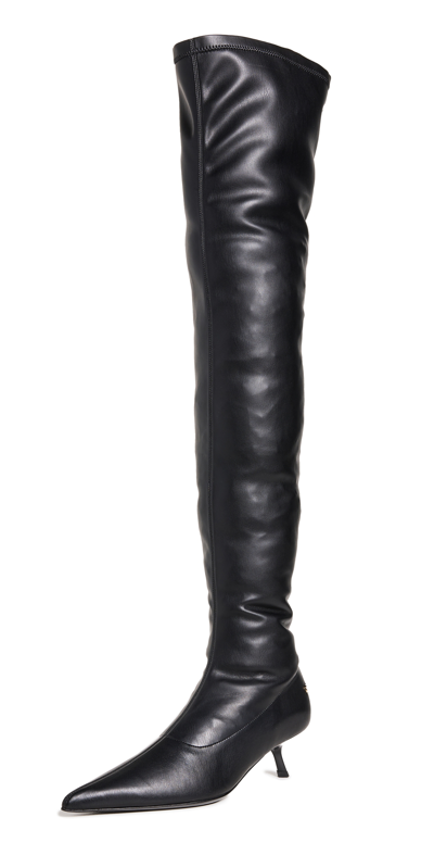 Anine Bing Hilda 50mm Sock-style Knee Boots In Black