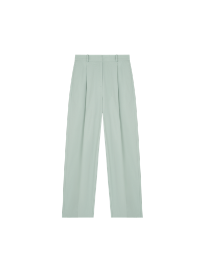Pangaia Women's Cotton Tailored Trousers — Eucalyptus Blue L