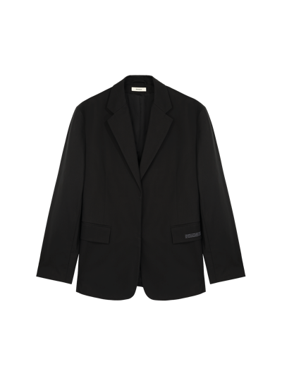 Pangaia Women's Cotton Oversized Tailored Blazer — Black Xs