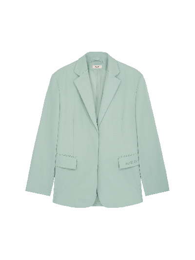 Pangaia Women's Cotton Oversized Tailored Blazer — Eucalyptus Blue L