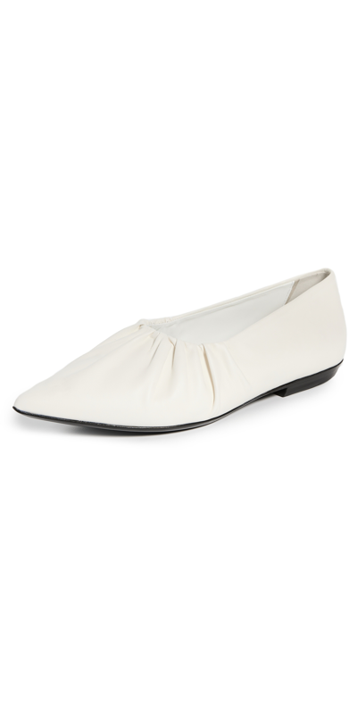 By Far White Molly Ballerina Flats In Wh White